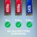 Obrázok pre výrobcu AXAGON ADM2-AM USB-A 10Gbps - M.2 NVMe & SATA SSD adaptér, kabel USB-A 10cm