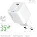 Obrázok pre výrobcu COLORWAY 1x USB-C/ síťová nabíječka/ GaN/ PD/ PPS/ 35W/ Bílá