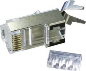 Obrázok pre výrobcu PremiumCord Konektor RJ 45 stíněný, Cat6, na silný vodič AWG23, skládaný